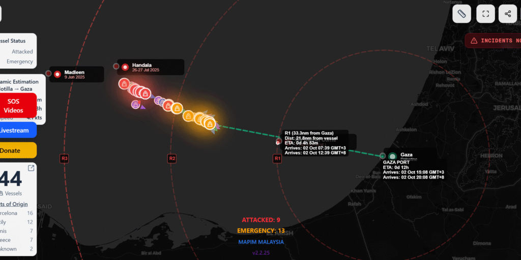 Dez brasileiros estão entre capturados na Flotilha de ajuda a Gaza