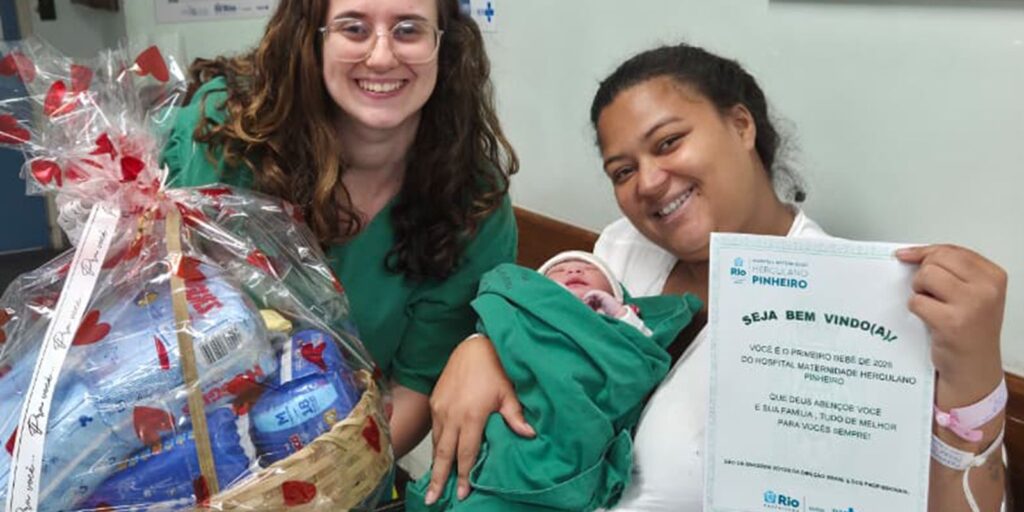 Miguel e Ayla são os primeiros bebês nascidos no Rio em 2026