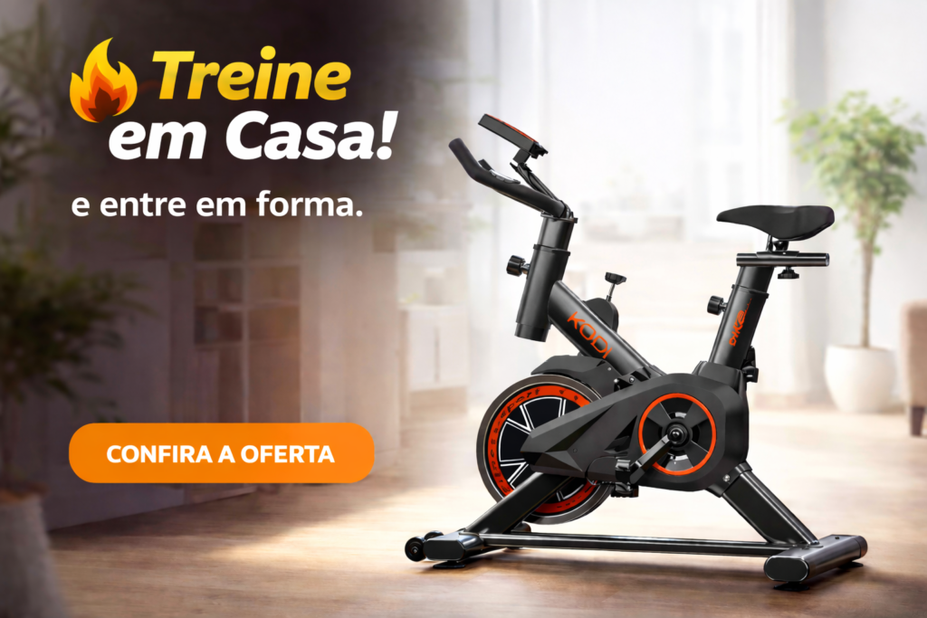 bicicleta ergométrica preta para treino em casa